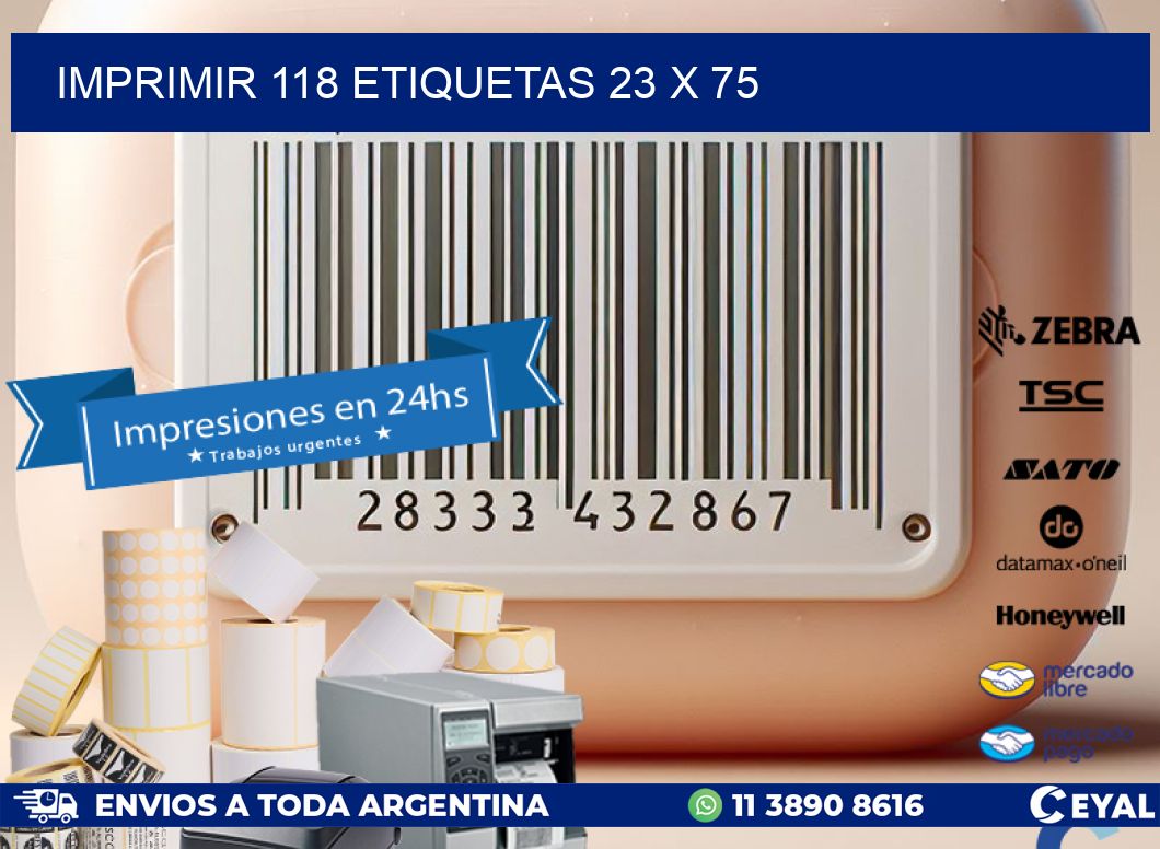 IMPRIMIR 118 ETIQUETAS 23 x 75
