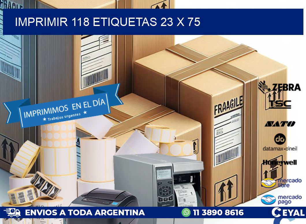 IMPRIMIR 118 ETIQUETAS 23 x 75