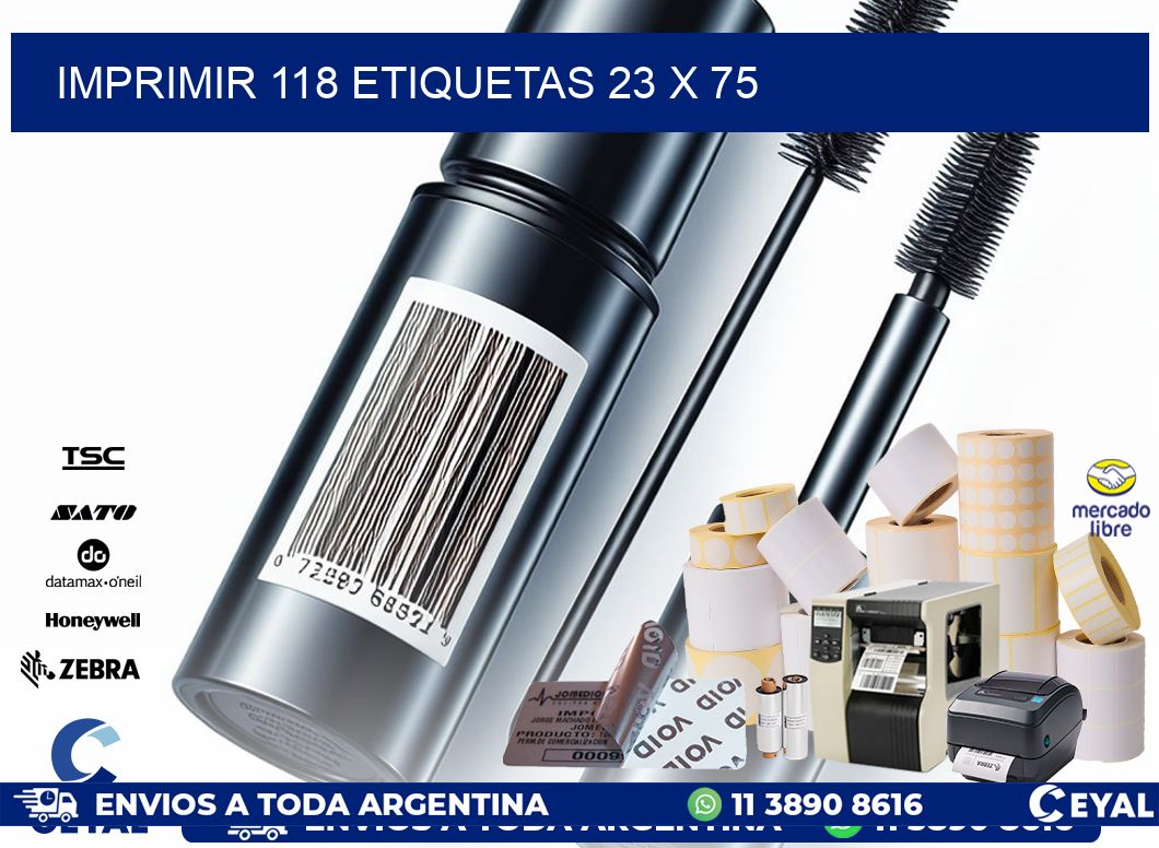 IMPRIMIR 118 ETIQUETAS 23 x 75