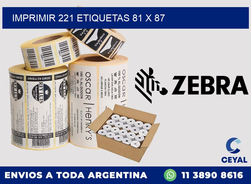 IMPRIMIR 221 ETIQUETAS 81 x 87