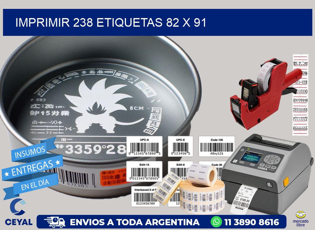 IMPRIMIR 238 ETIQUETAS 82 x 91