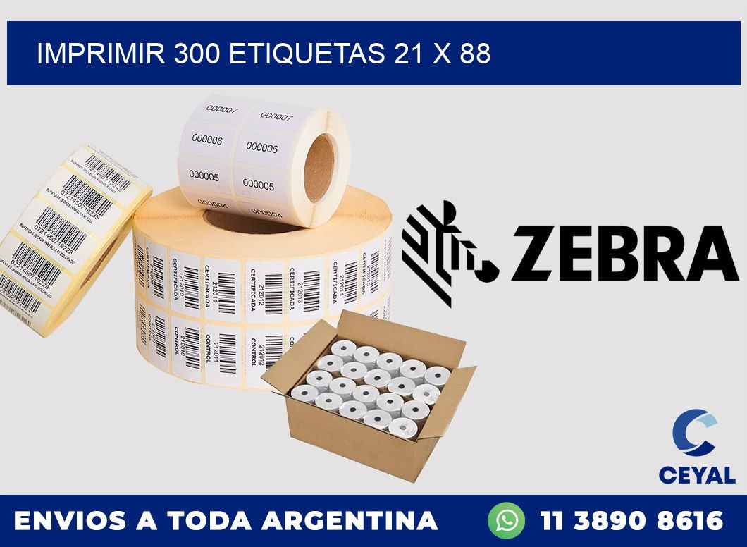 IMPRIMIR 300 ETIQUETAS 21 x 88