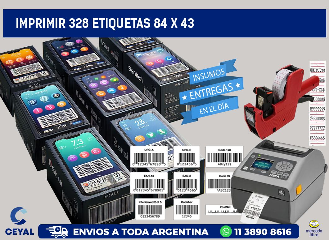 IMPRIMIR 328 ETIQUETAS 84 x 43