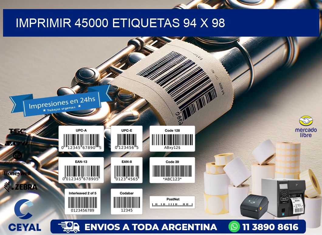 IMPRIMIR 45000 ETIQUETAS 94 x 98