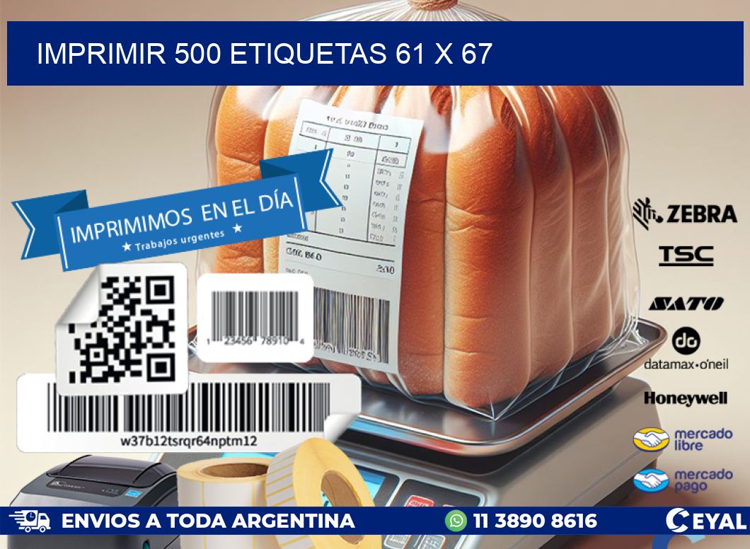 IMPRIMIR 500 ETIQUETAS 61 x 67