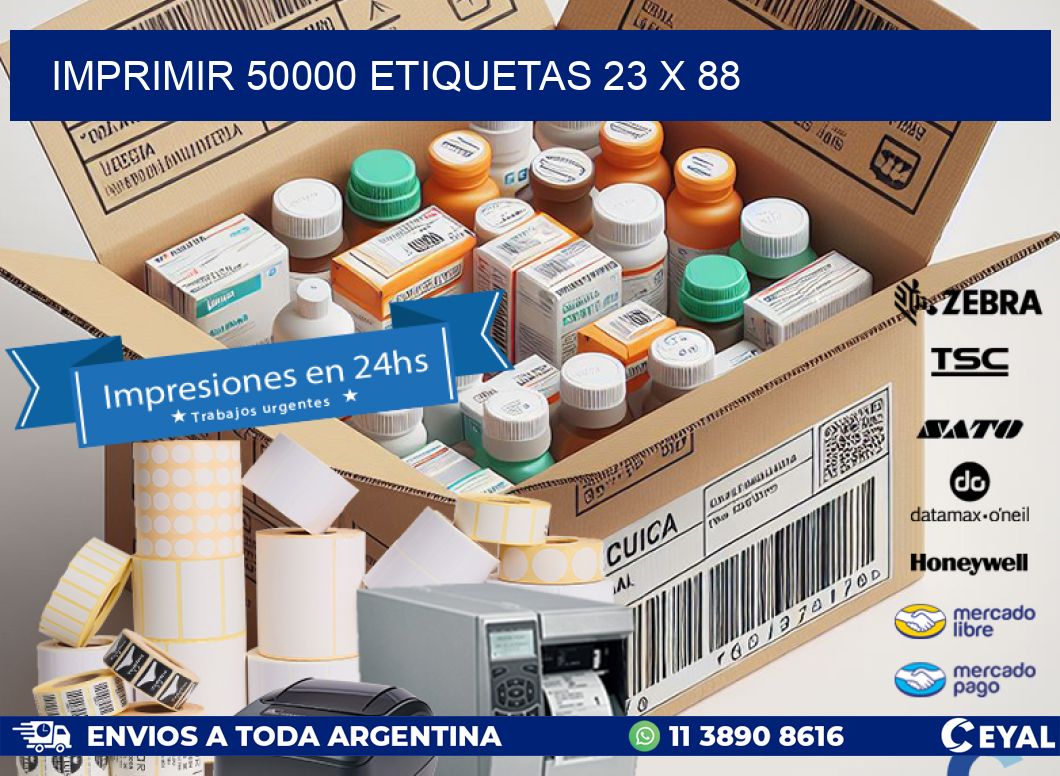 IMPRIMIR 50000 ETIQUETAS 23 x 88