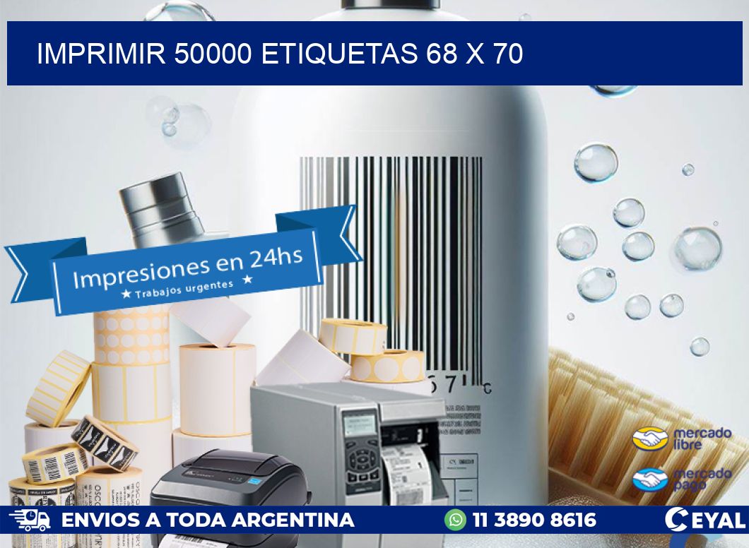 IMPRIMIR 50000 ETIQUETAS 68 x 70