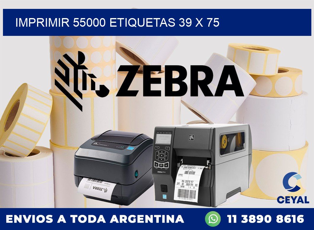 IMPRIMIR 55000 ETIQUETAS 39 x 75