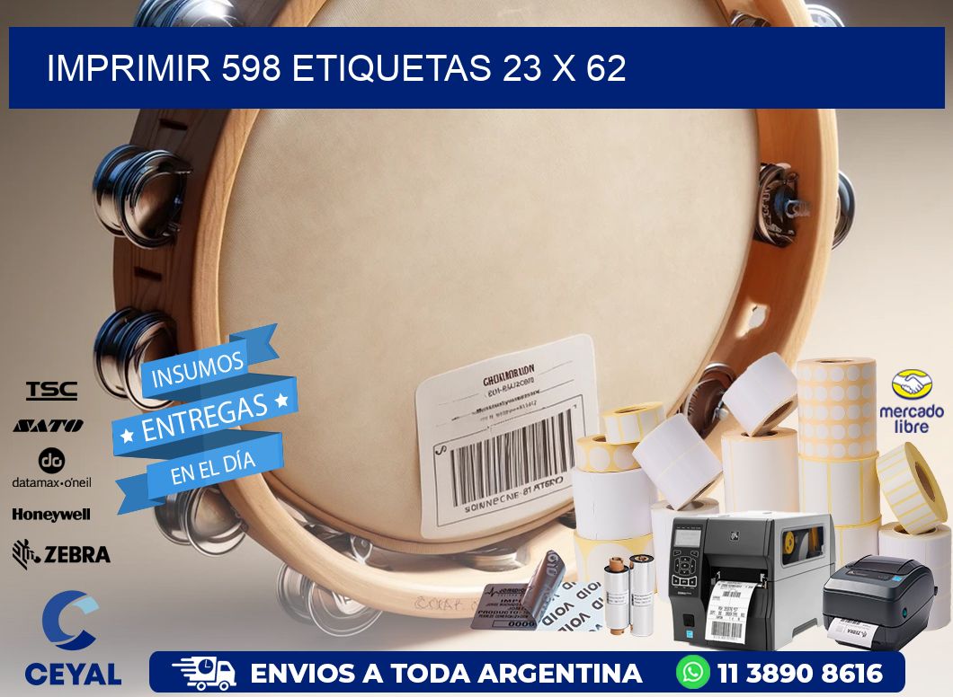 IMPRIMIR 598 ETIQUETAS 23 x 62