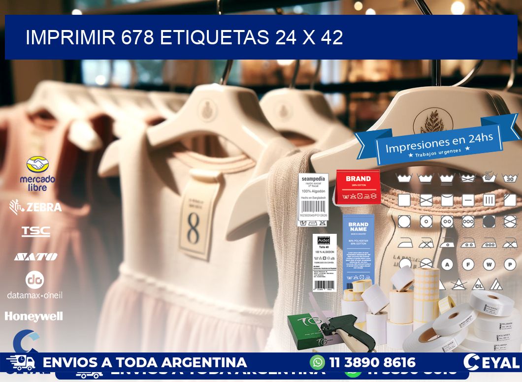 IMPRIMIR 678 ETIQUETAS 24 x 42