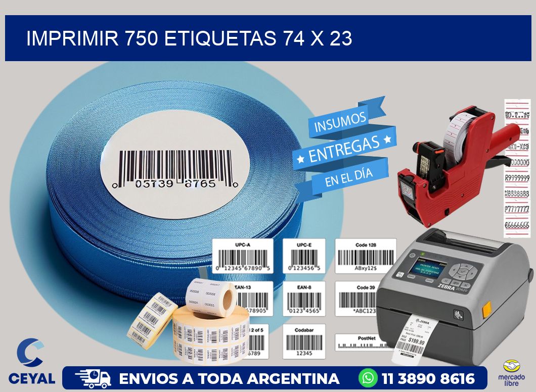 IMPRIMIR 750 ETIQUETAS 74 x 23