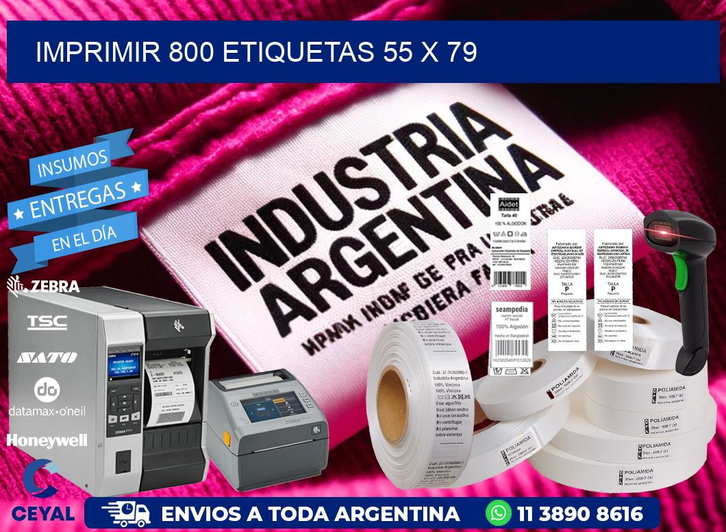 IMPRIMIR 800 ETIQUETAS 55 x 79