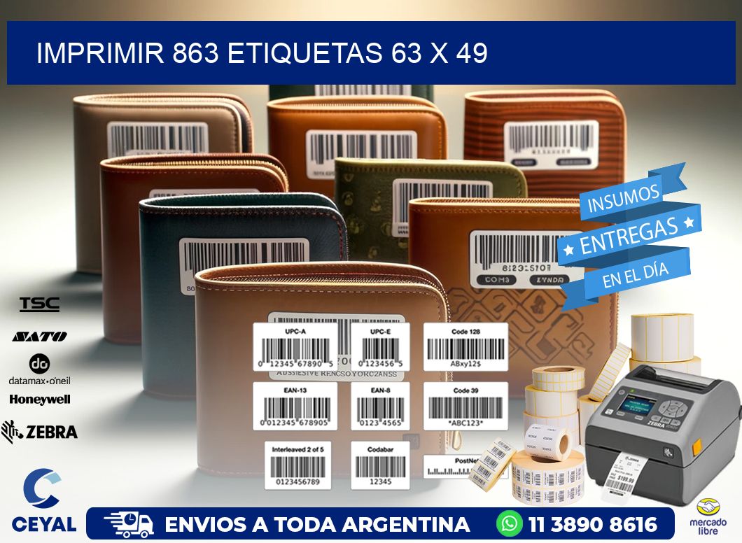 IMPRIMIR 863 ETIQUETAS 63 x 49