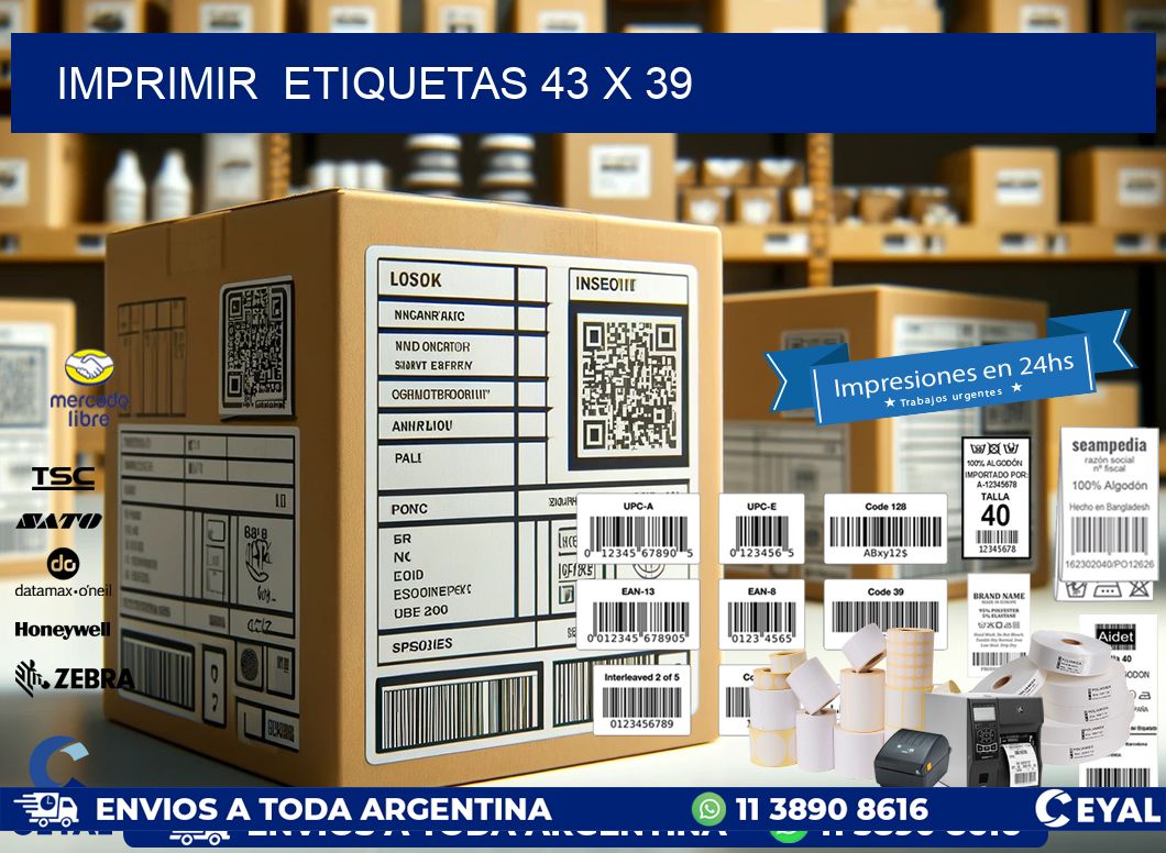IMPRIMIR  ETIQUETAS 43 x 39