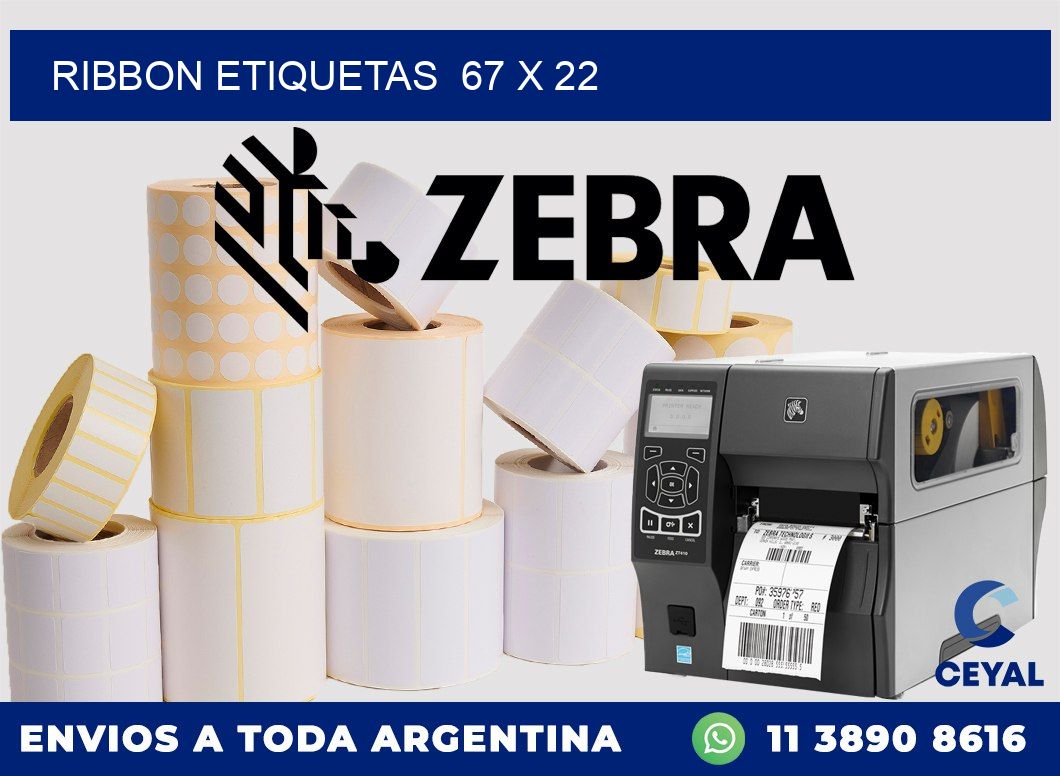 RIBBON ETIQUETAS 67 x 22