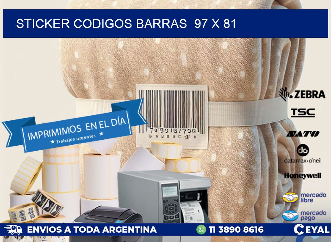 STICKER CODIGOS BARRAS 97 x 81
