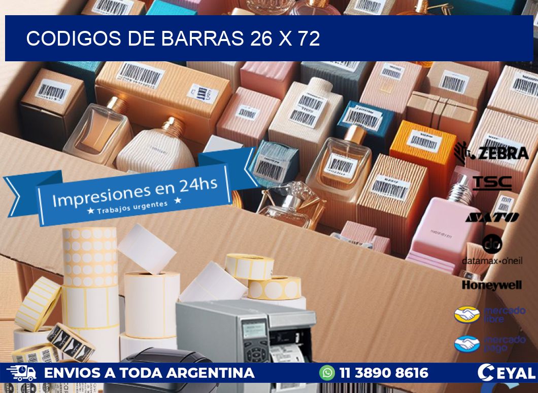 codigos de barras 26 x 72
