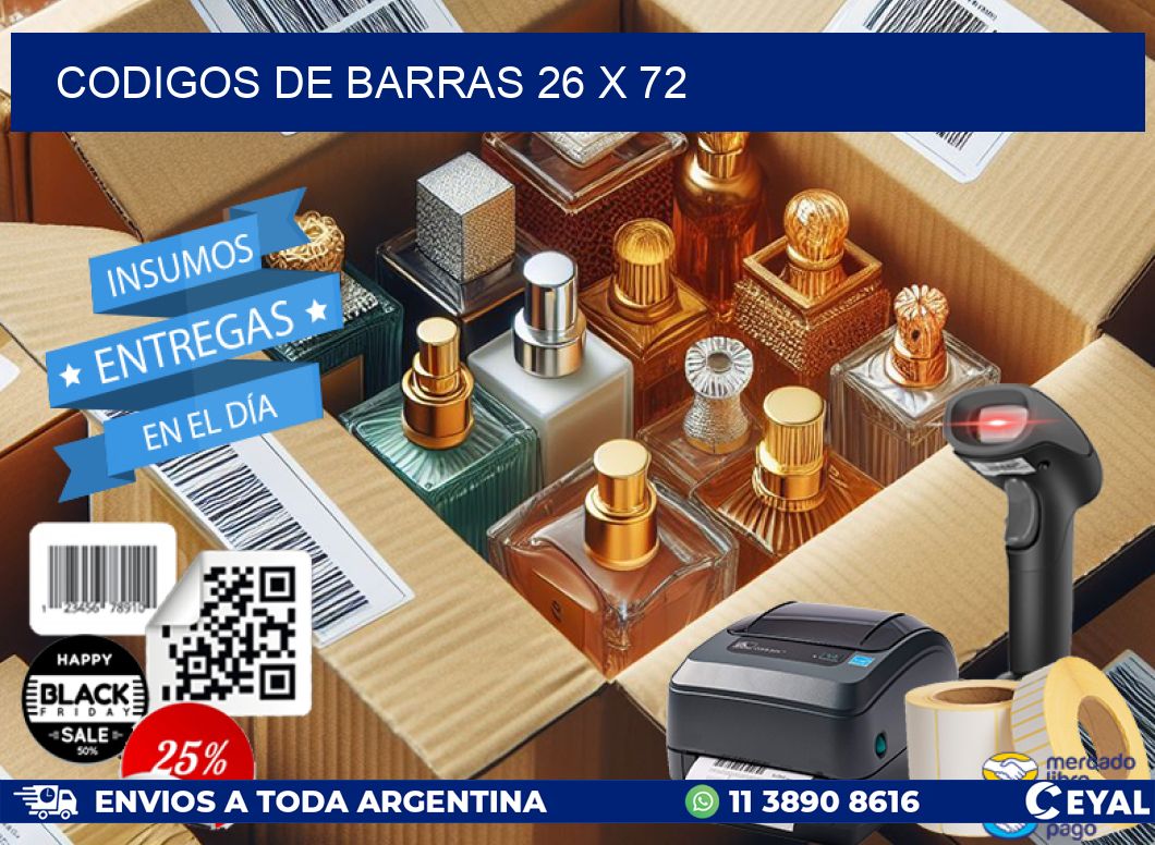 codigos de barras 26 x 72