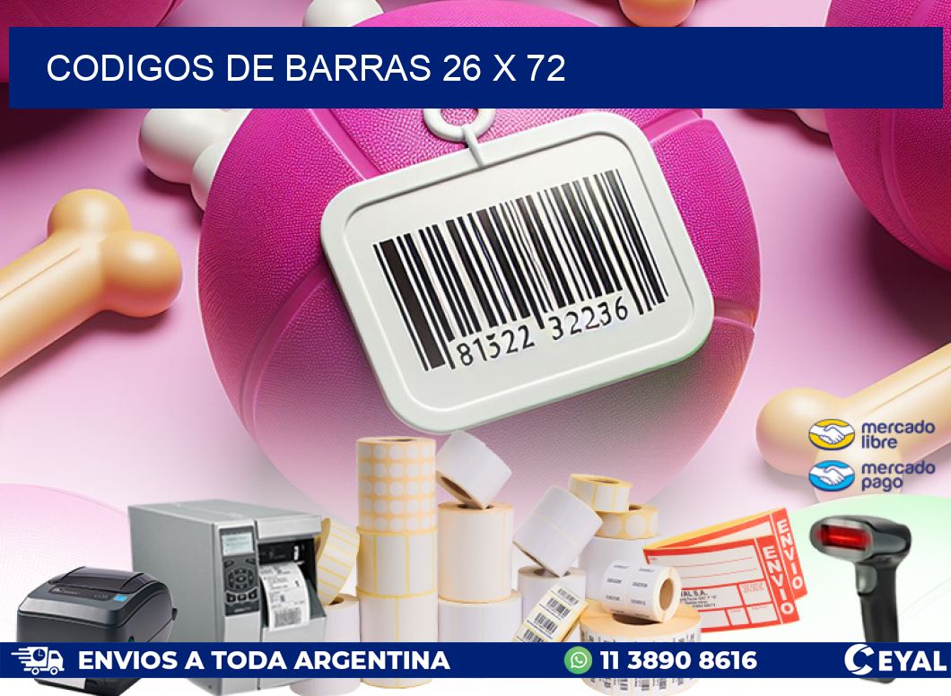 codigos de barras 26 x 72
