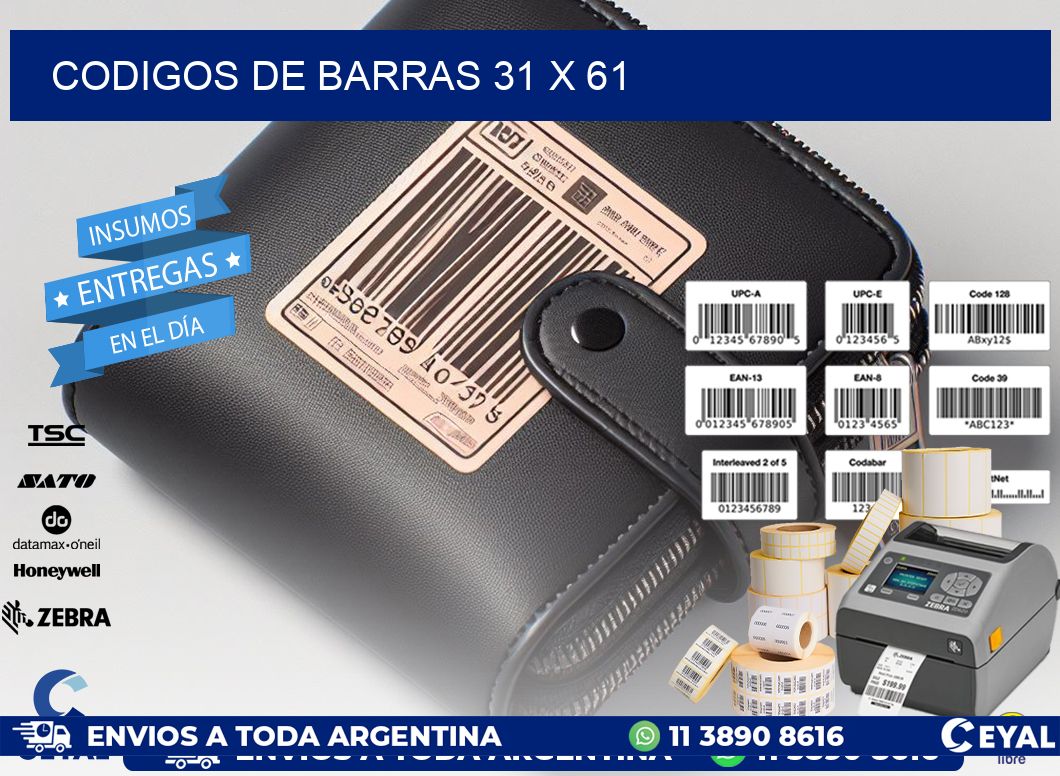 codigos de barras 31 x 61