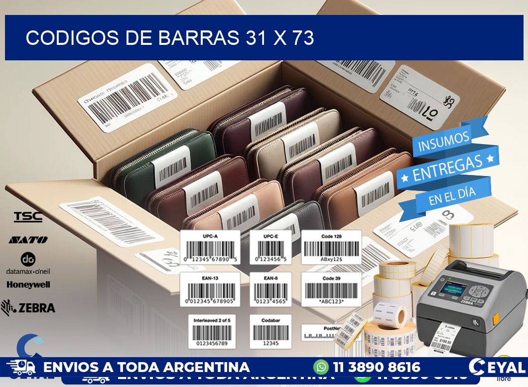 codigos de barras 31 x 73