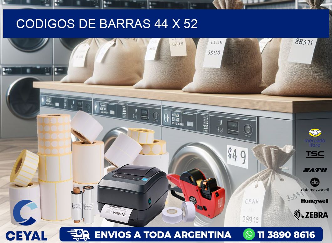 codigos de barras 44 x 52
