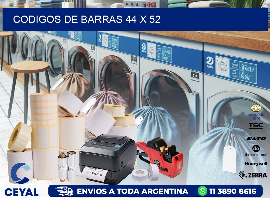 codigos de barras 44 x 52