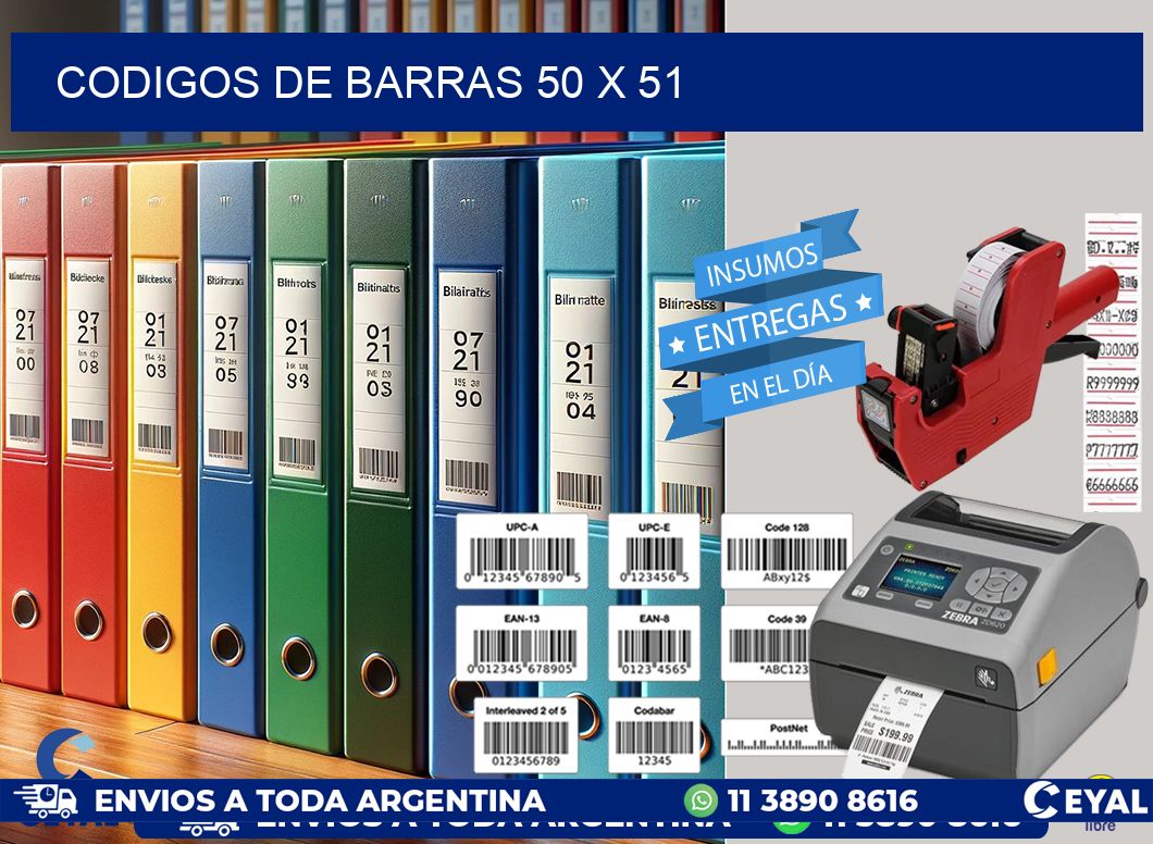 codigos de barras 50 x 51