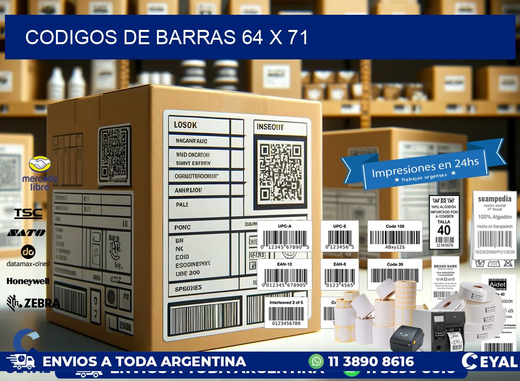 codigos de barras 64 x 71