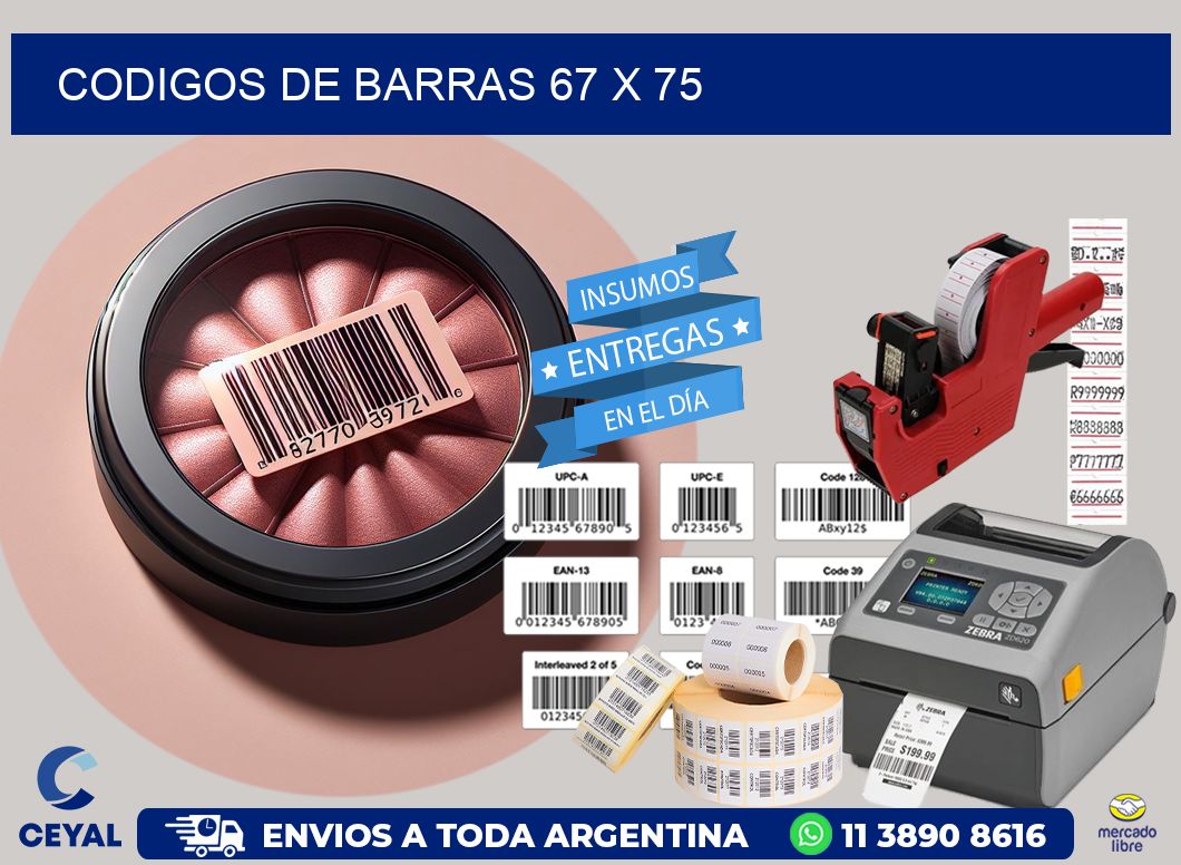 codigos de barras 67 x 75