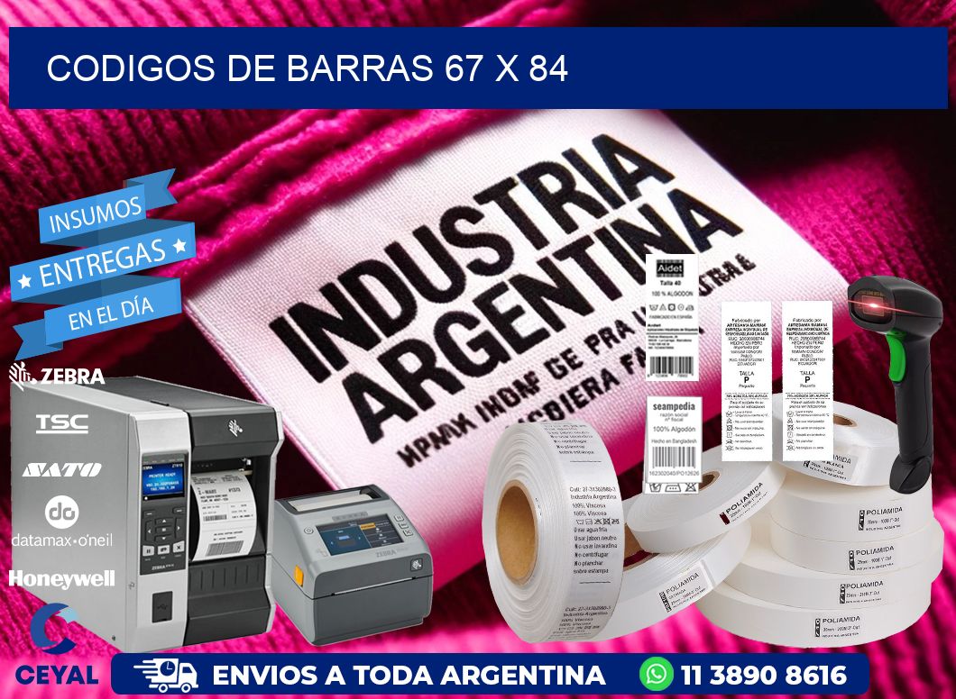 codigos de barras 67 x 84