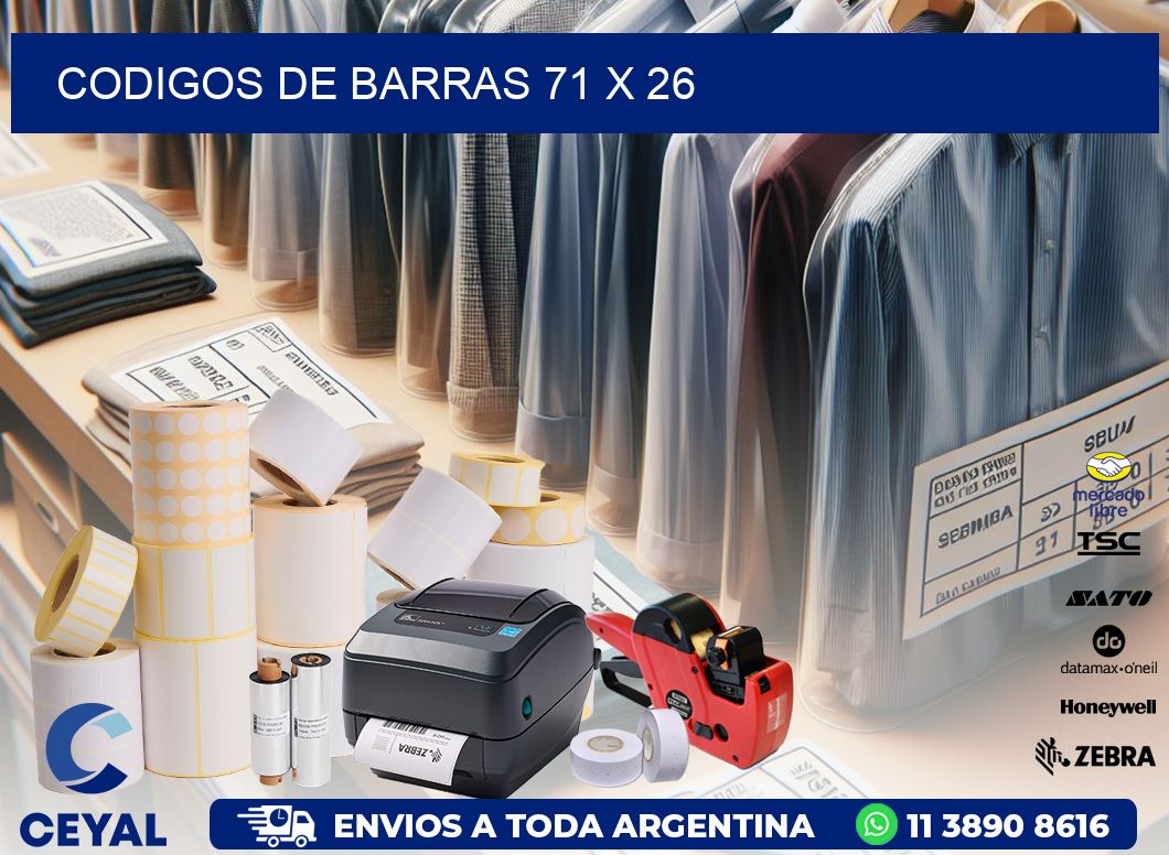 codigos de barras 71 x 26