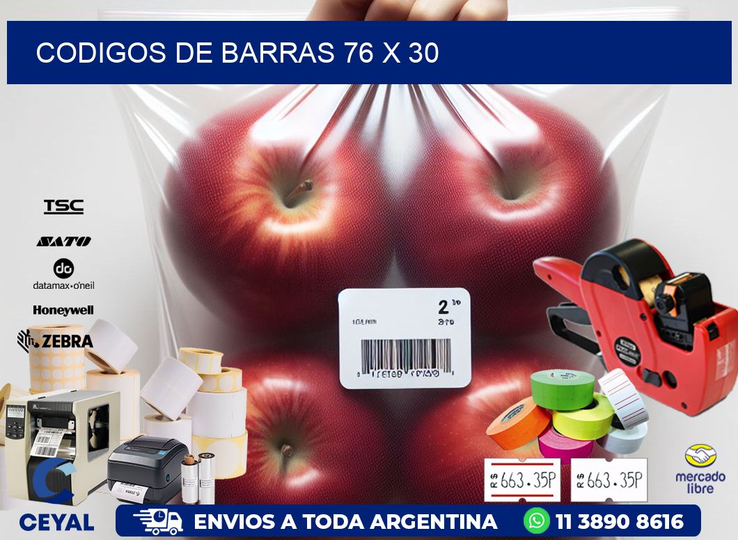 codigos de barras 76 x 30