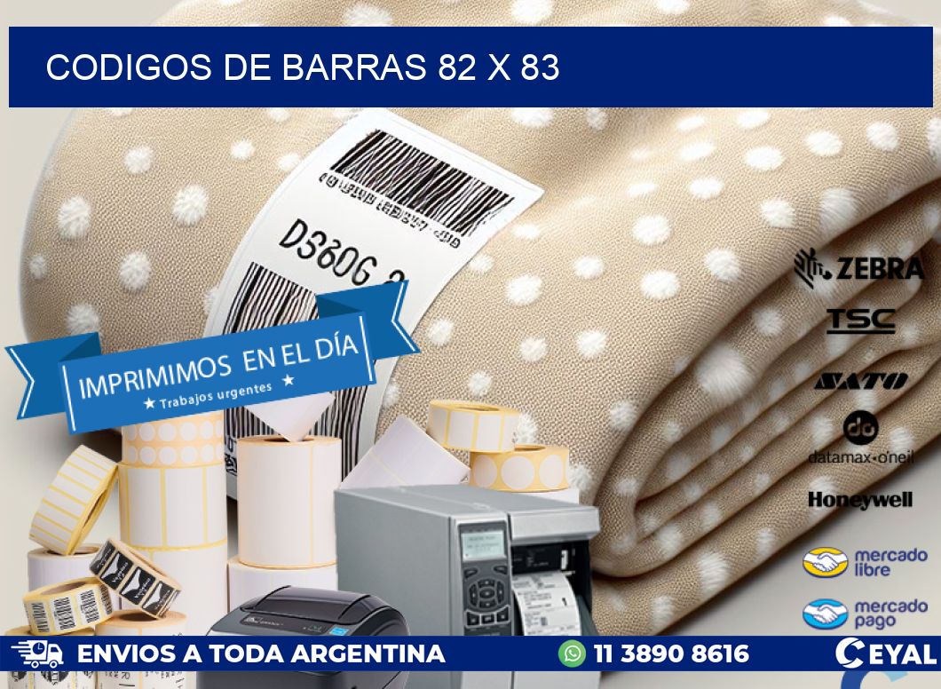 codigos de barras 82 x 83