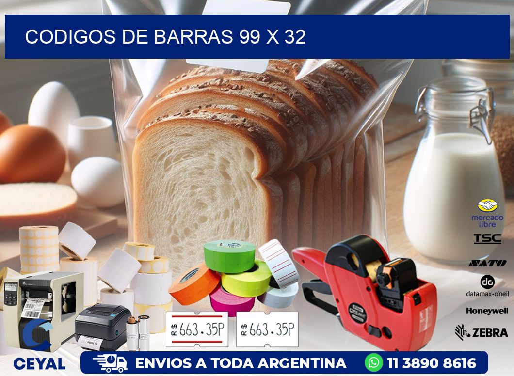 codigos de barras 99 x 32