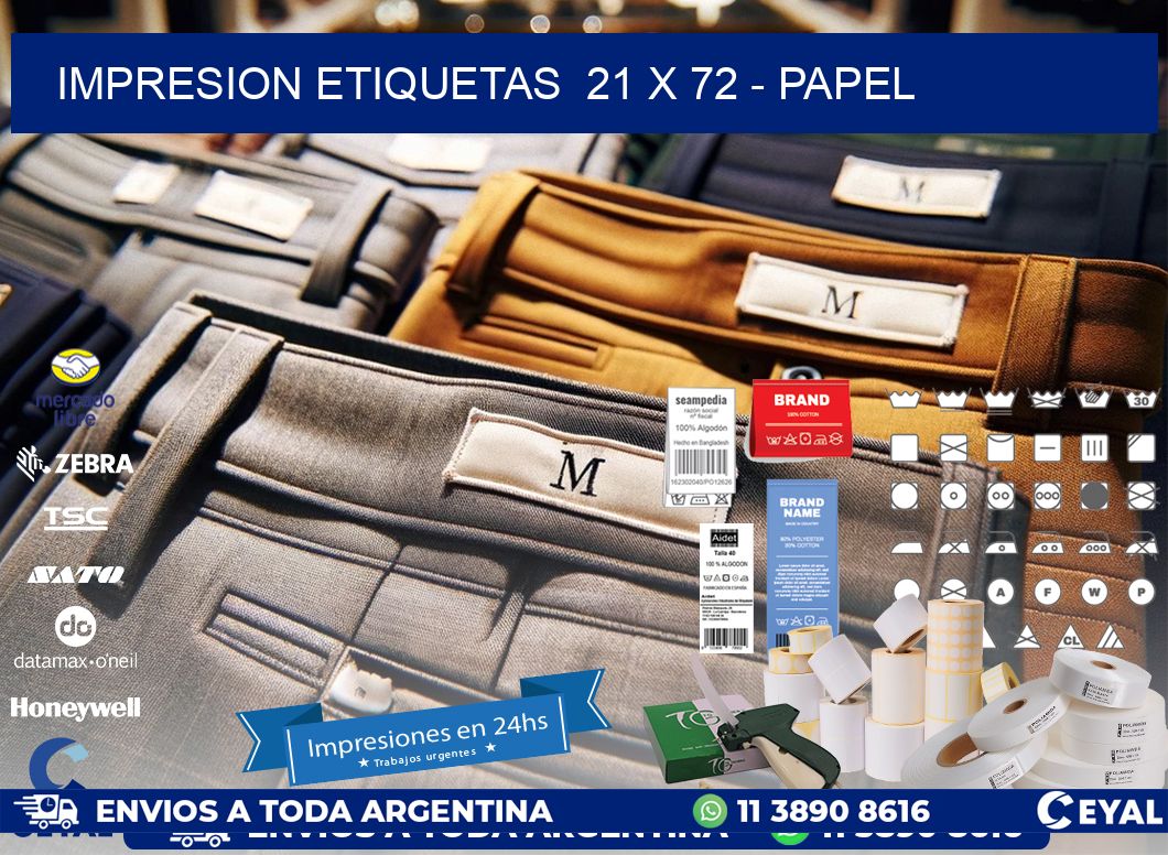 impresion etiquetas  21 x 72 – papel