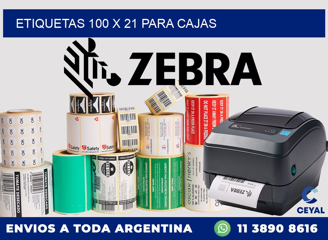 ETIQUETAS 100 x 21 PARA CAJAS