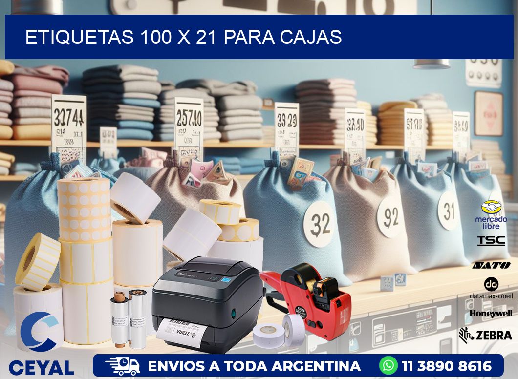 ETIQUETAS 100 x 21 PARA CAJAS