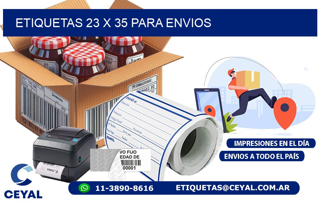 ETIQUETAS 23 x 35 PARA ENVIOS