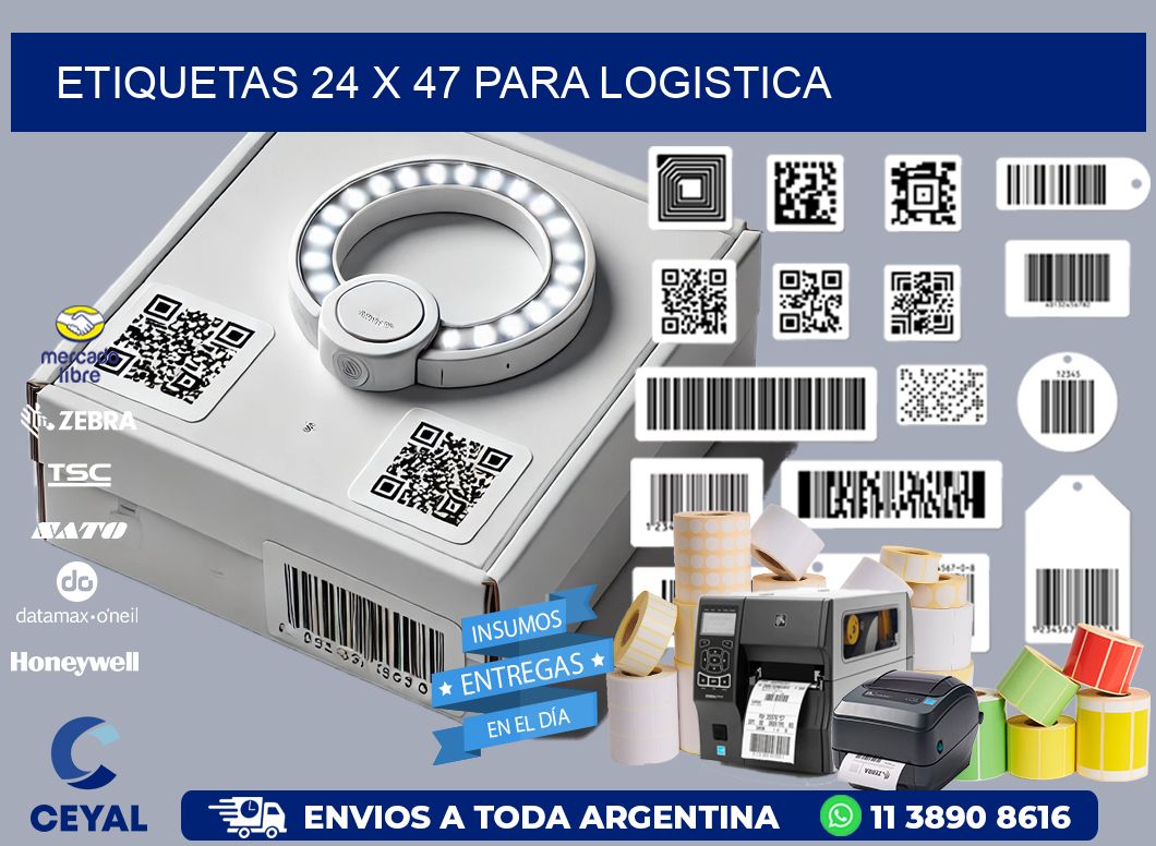 ETIQUETAS 24 x 47 PARA LOGISTICA