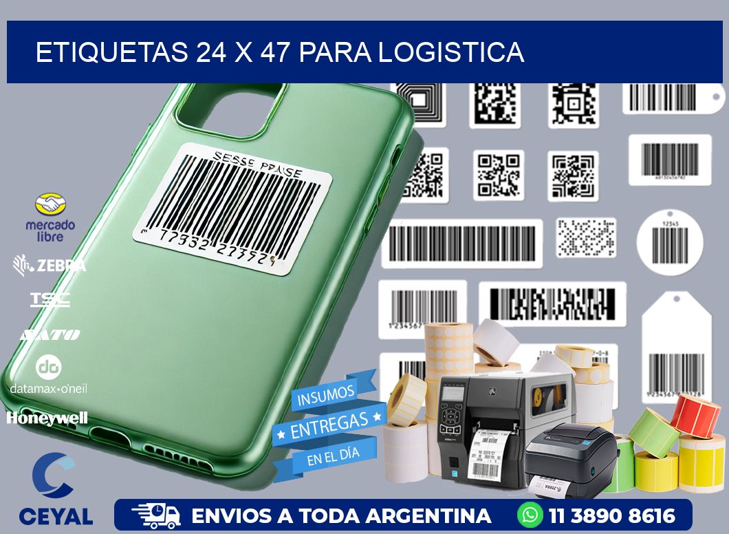 ETIQUETAS 24 x 47 PARA LOGISTICA