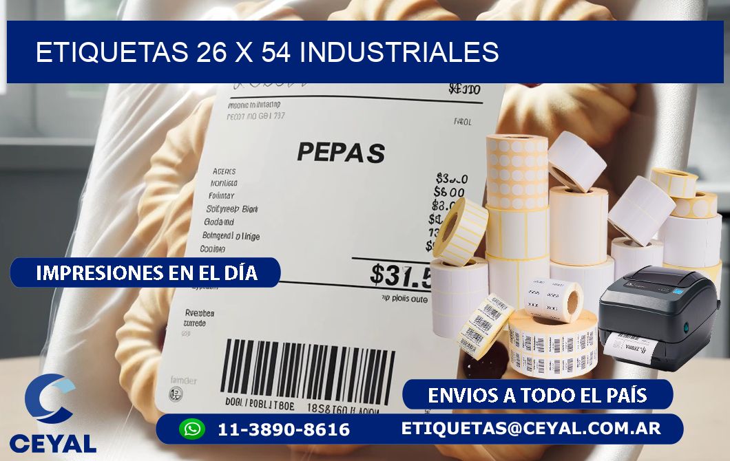 ETIQUETAS 26 x 54 INDUSTRIALES