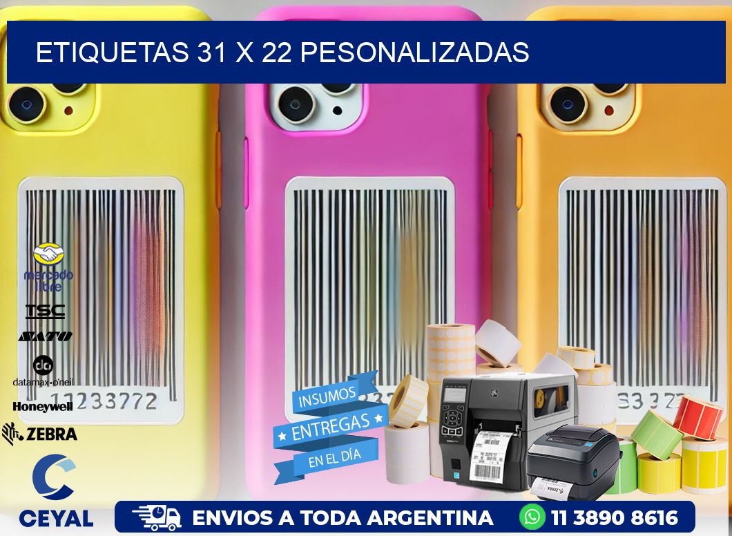 ETIQUETAS 31 x 22 PESONALIZADAS