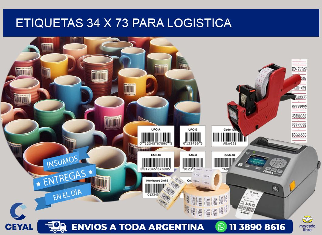 ETIQUETAS 34 x 73 PARA LOGISTICA