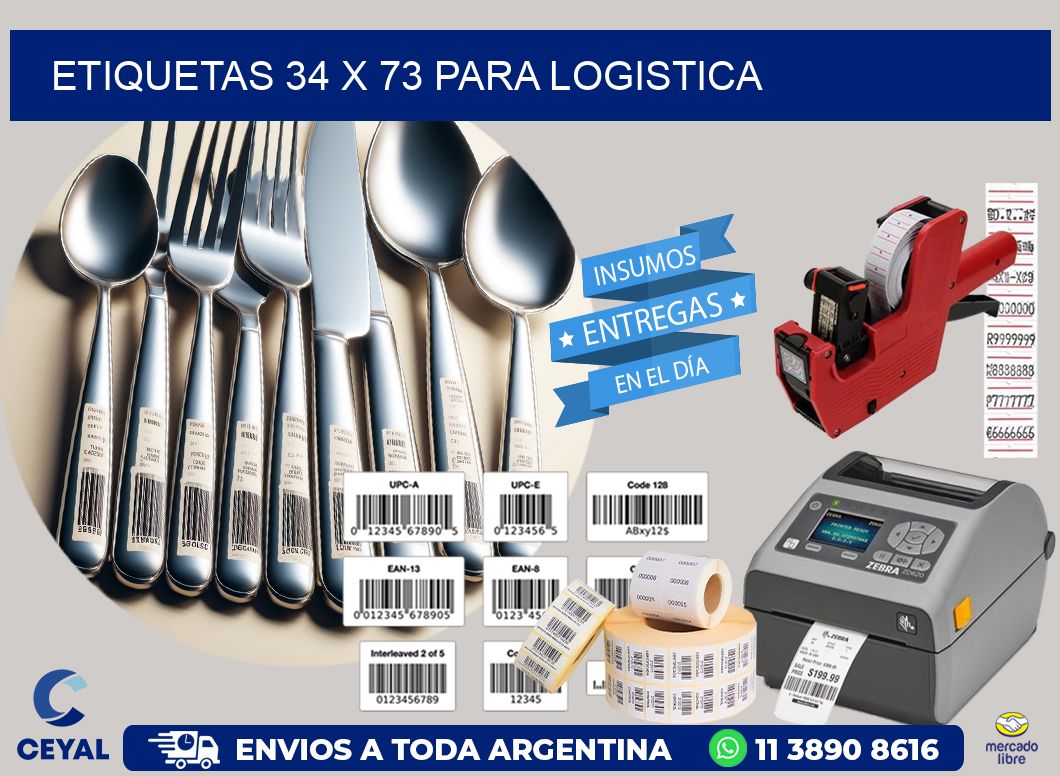 ETIQUETAS 34 x 73 PARA LOGISTICA