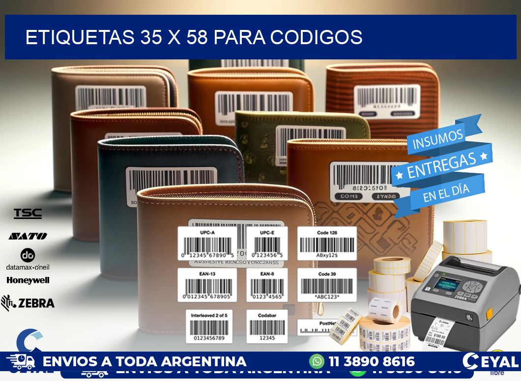ETIQUETAS 35 x 58 PARA CODIGOS