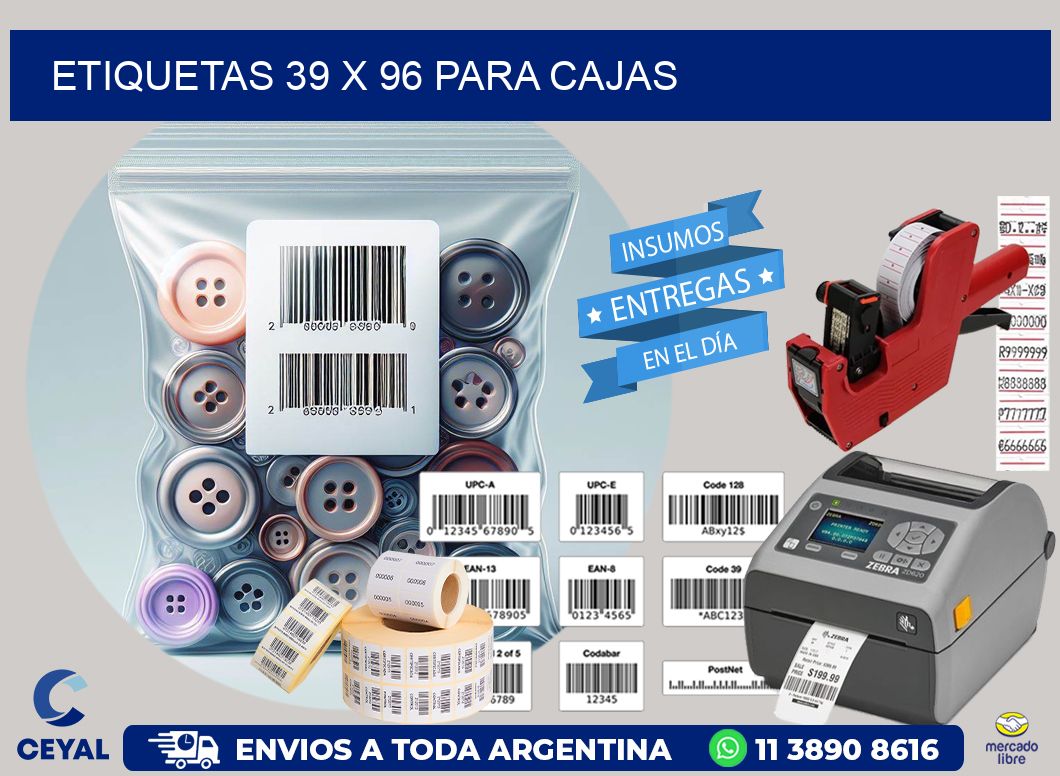 ETIQUETAS 39 x 96 PARA CAJAS