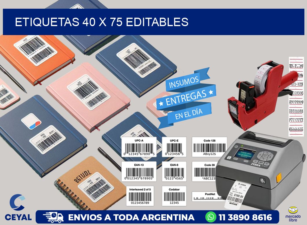 ETIQUETAS 40 x 75 EDITABLES