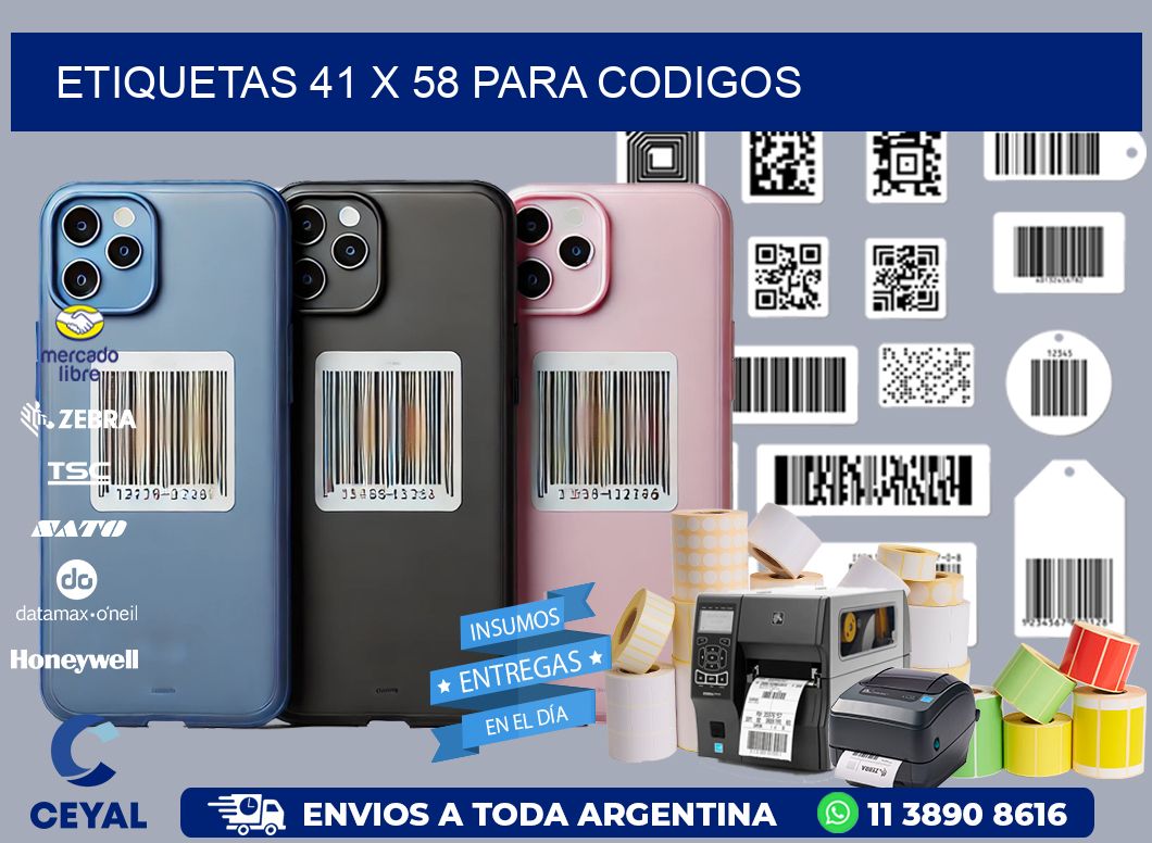 ETIQUETAS 41 x 58 PARA CODIGOS