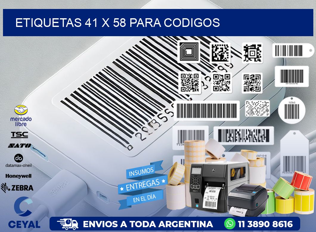 ETIQUETAS 41 x 58 PARA CODIGOS